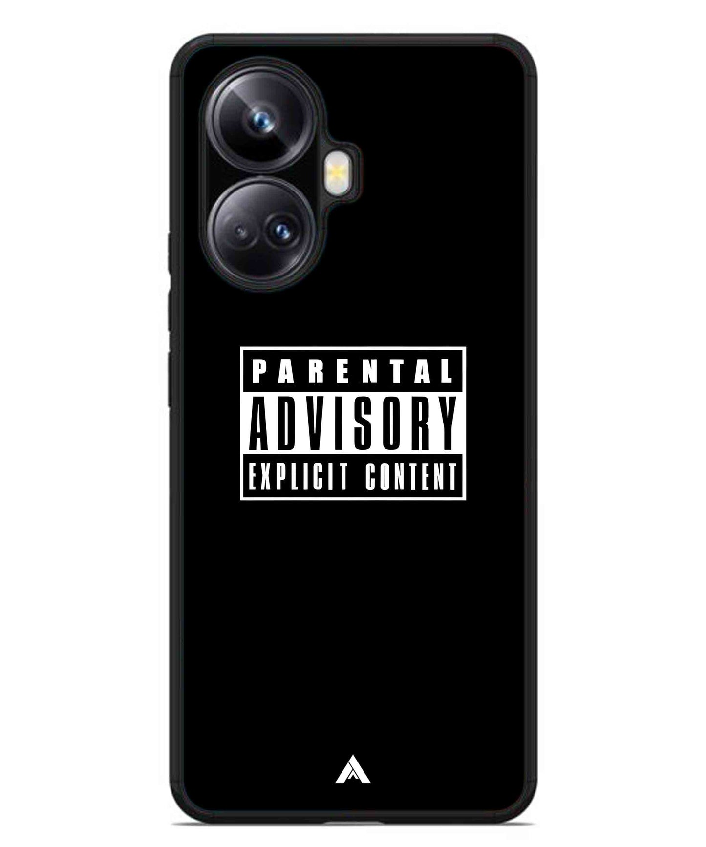 Parental Advisory Metal Back Cover Phone Case for Realme 10 Pro Plus