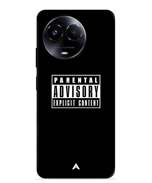 Parental Advisory Metal Back Cover Phone Case for Realme 11 5G