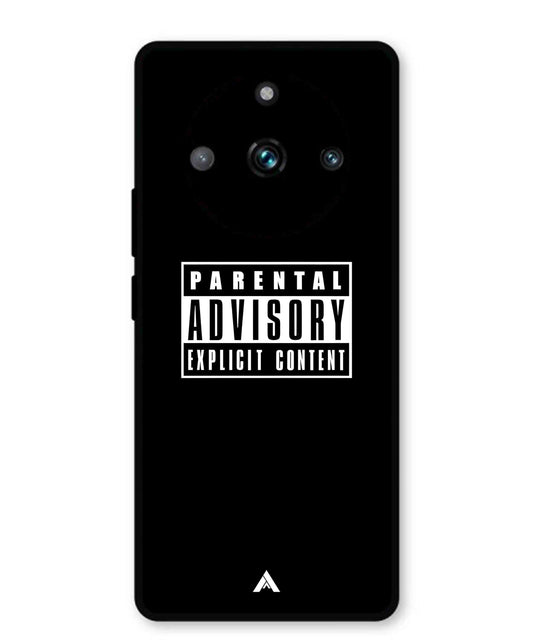 Parental Advisory Metal Back Cover Phone Case for Realme 11 Pro Plus