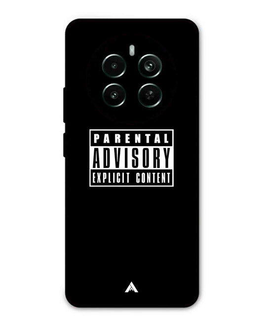 Parental Advisory Metal Back Cover Phone Case for Realme 12 Plus