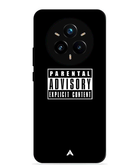 Parental Advisory Metal Back Cover Phone Case for Realme 14 Pro
