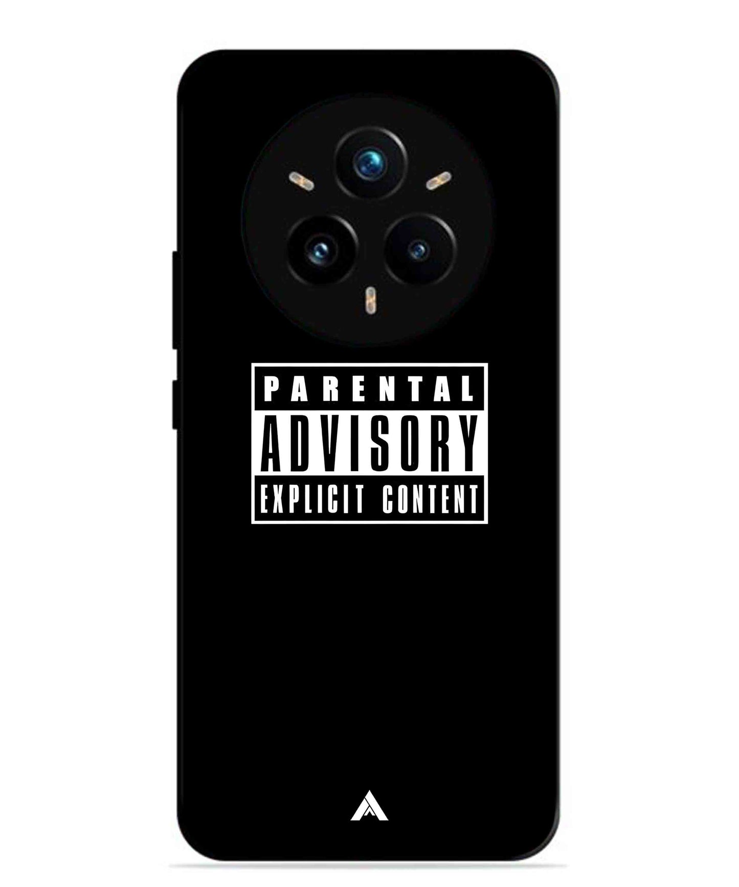Parental Advisory Metal Back Cover Phone Case for Realme 14 Pro Plus