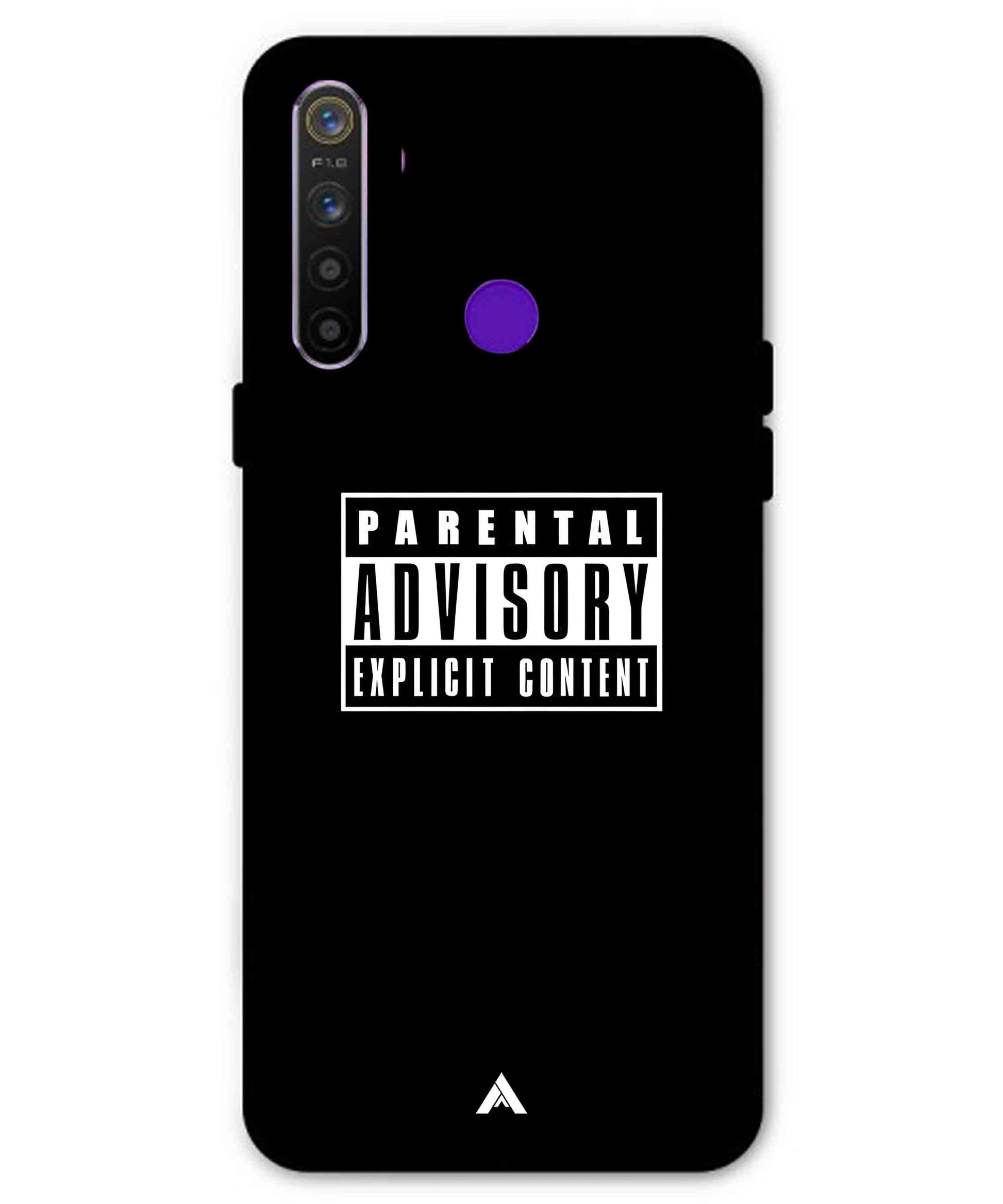 Parental Advisory Metal Back Cover Phone Case for Realme 5i