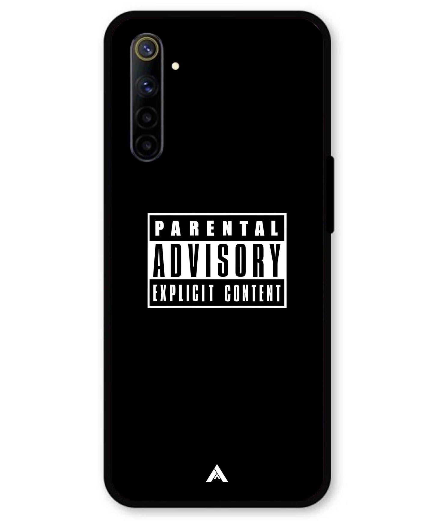 Parental Advisory Metal Back Cover Phone Case for Realme 6i