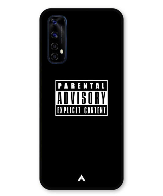 Parental Advisory Metal Back Cover Phone Case for Realme 7