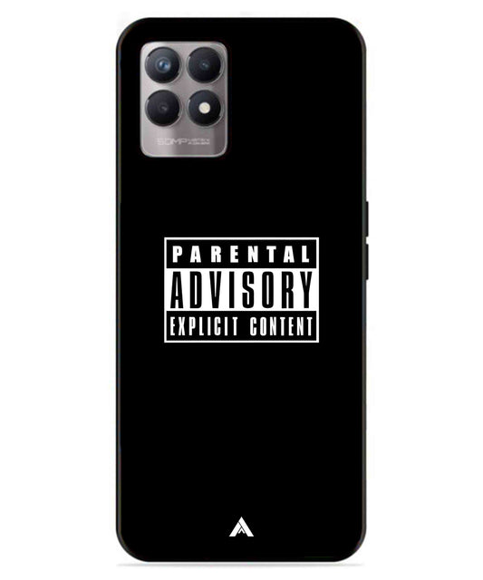 Parental Advisory Metal Back Cover Phone Case for Realme 8 Pro