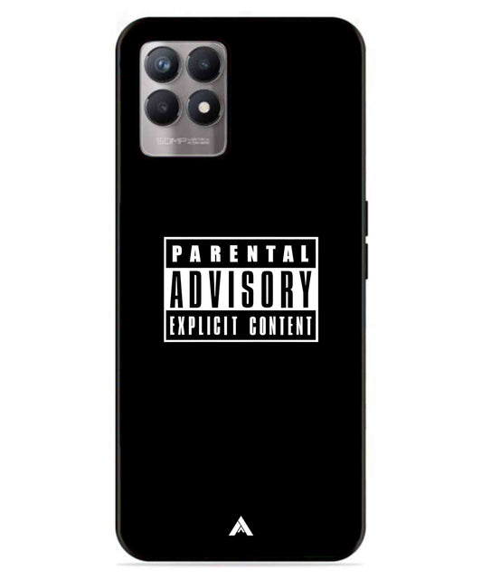 Parental Advisory Metal Back Cover Phone Case for Realme 8i