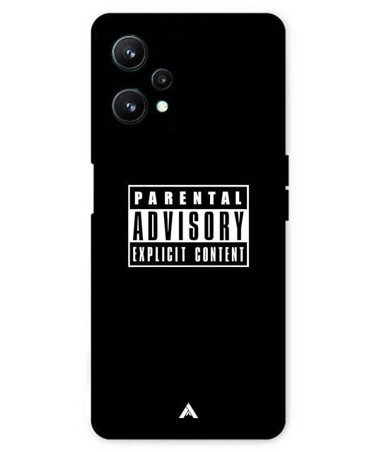 Parental Advisory Metal Back Cover Phone Case for Realme 9 SE