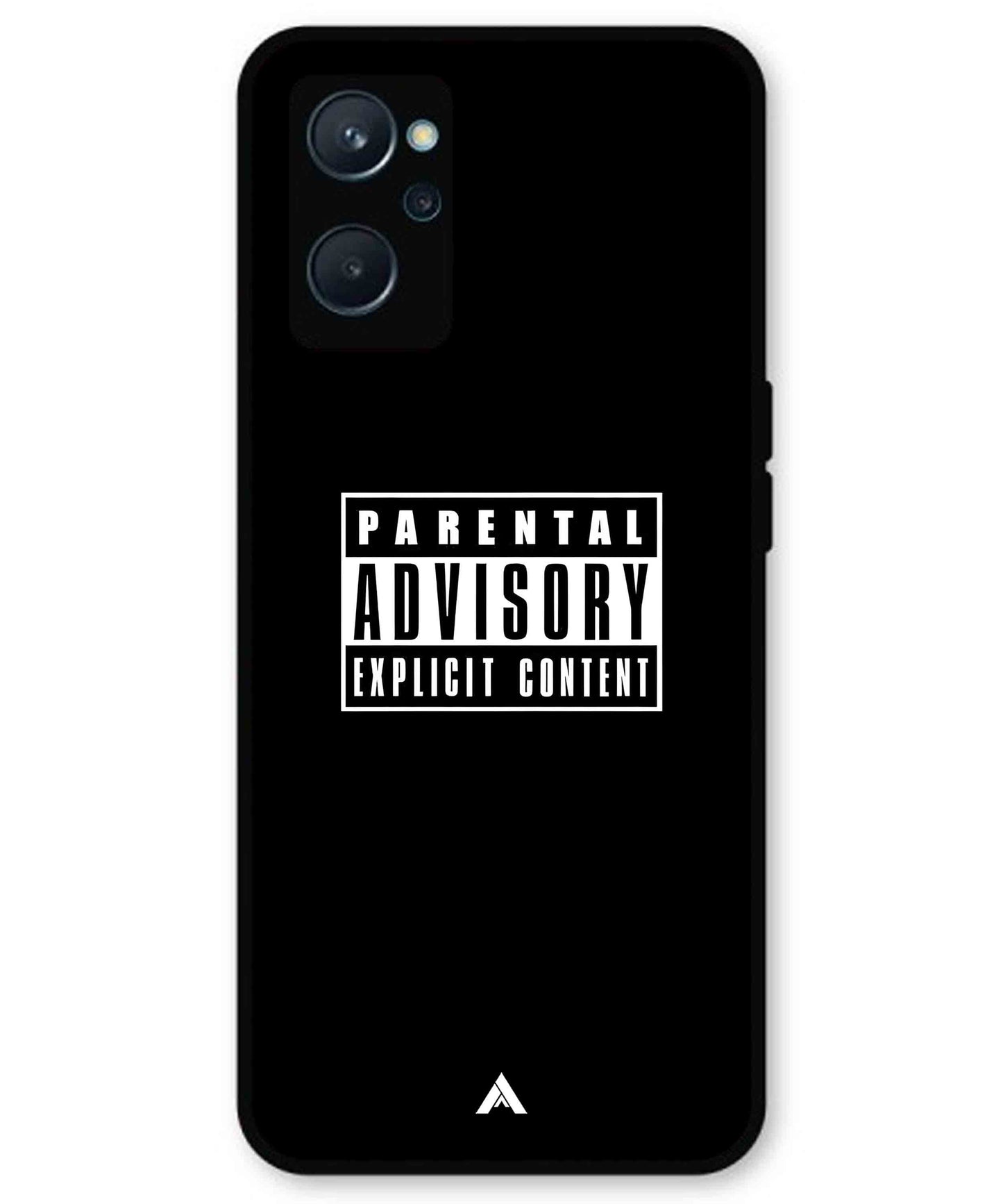 Parental Advisory Metal Back Cover Phone Case for Realme 9i
