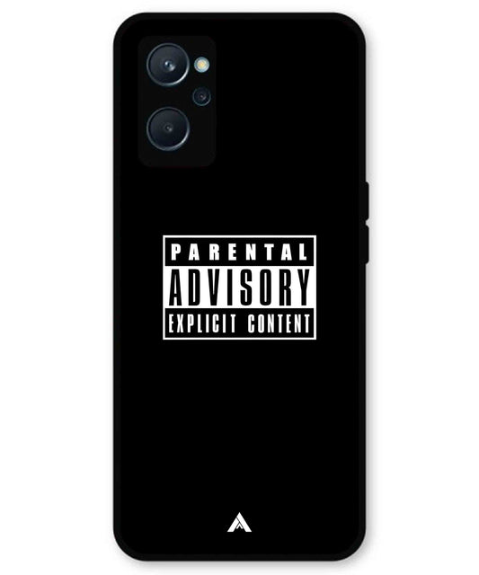 Parental Advisory Metal Back Cover Phone Case for Realme 9i