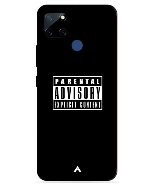 Parental Advisory Metal Back Cover Phone Case for Realme C12