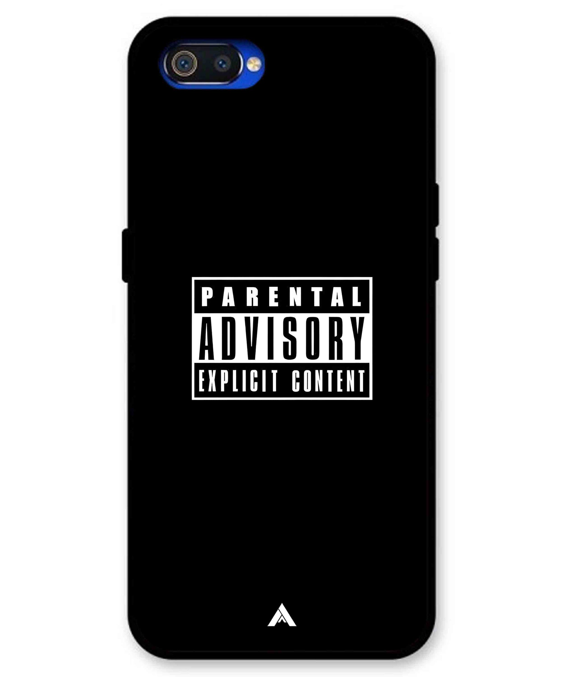 Parental Advisory Metal Back Cover Phone Case for Realme C2