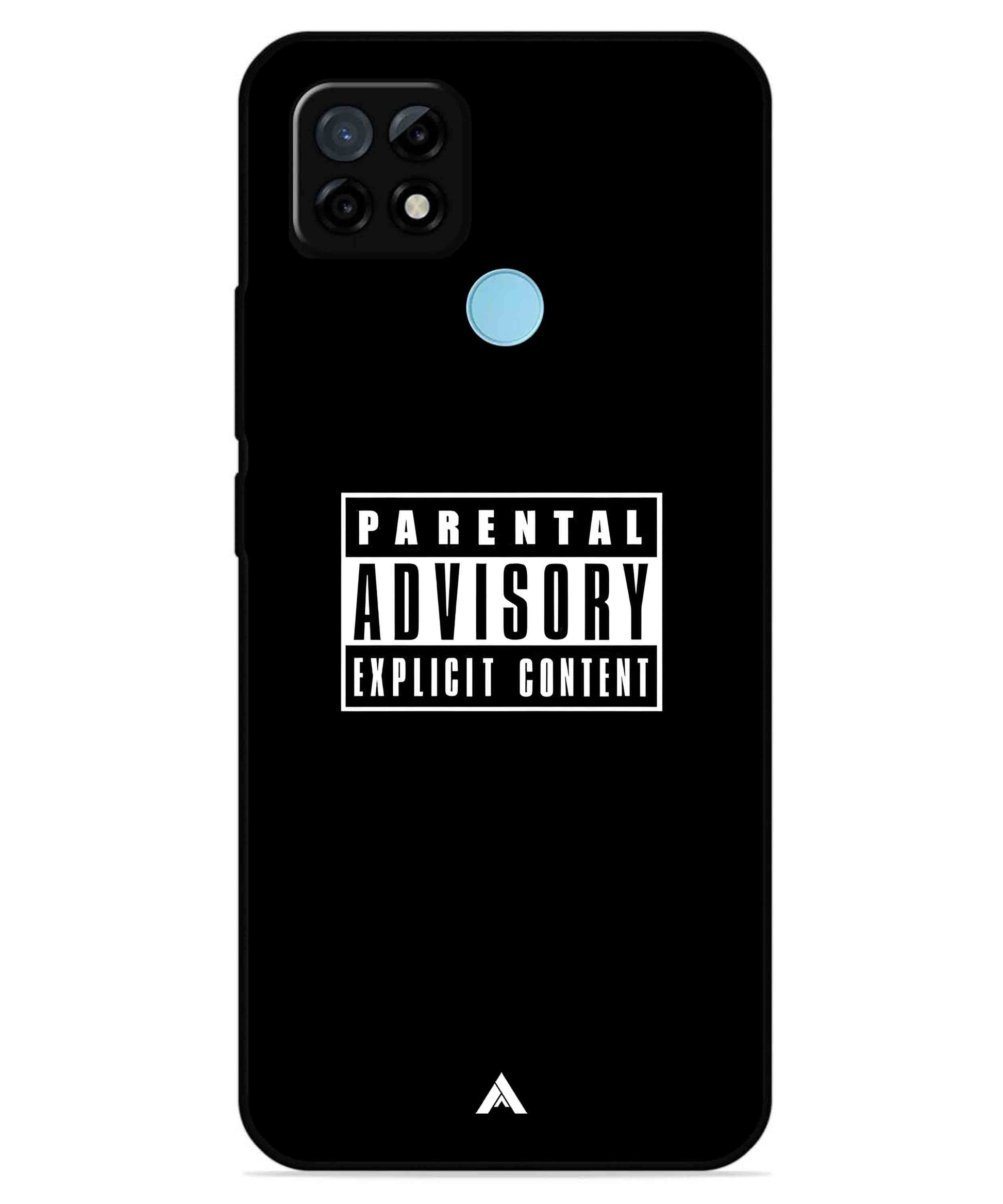 Parental Advisory Metal Back Cover Phone Case for Realme C21