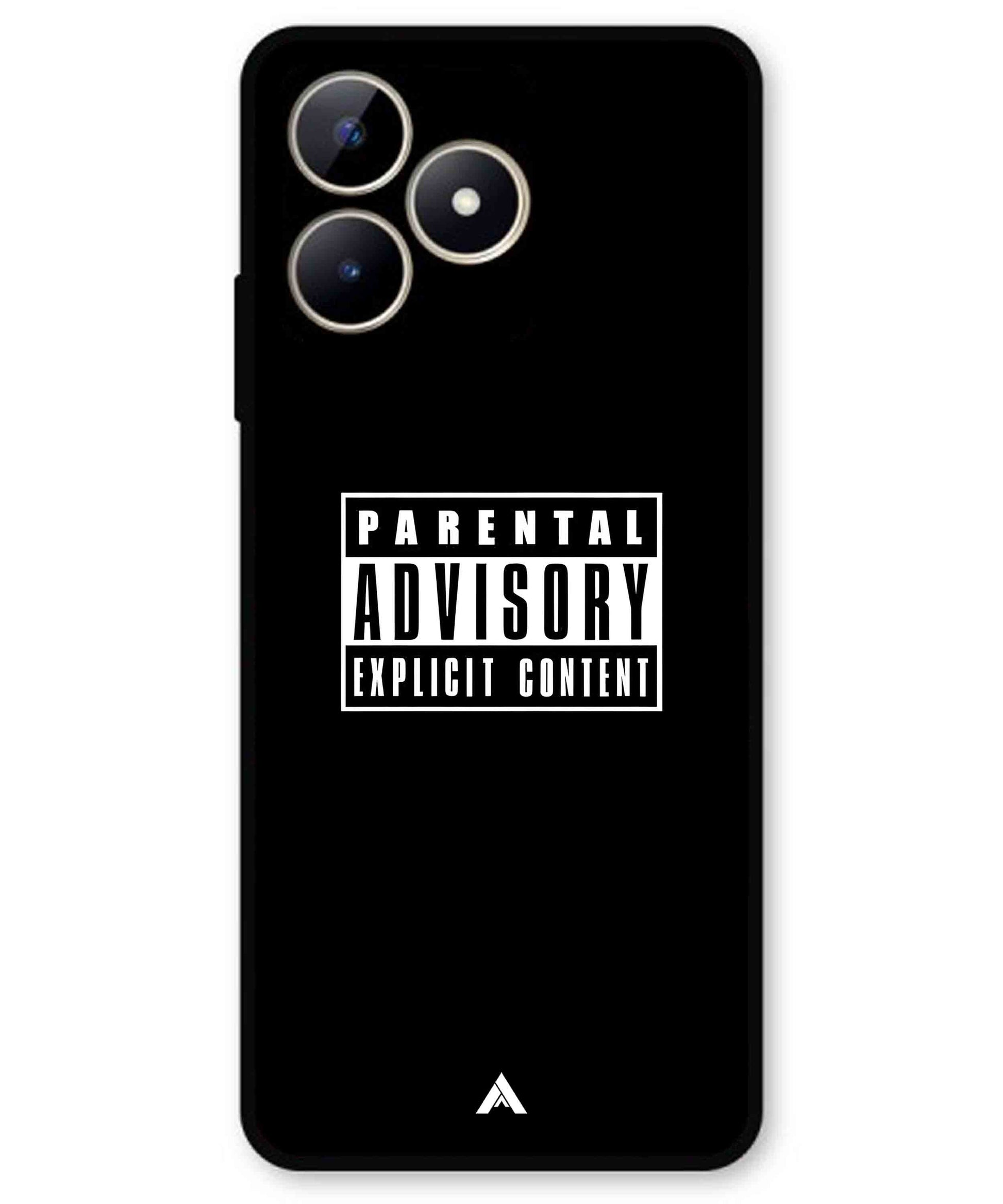 Parental Advisory Metal Back Cover Phone Case for Realme C51
