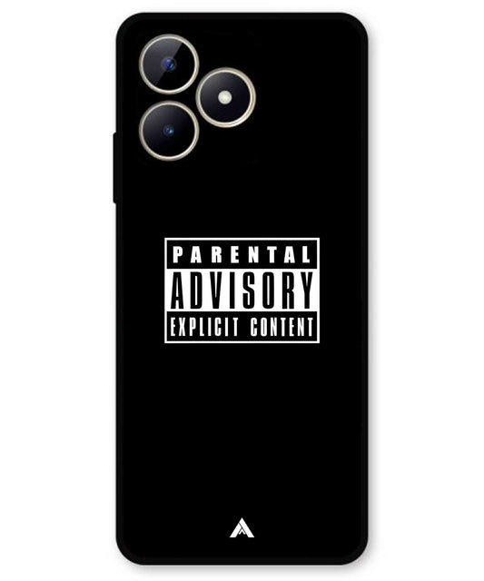 Parental Advisory Metal Back Cover Phone Case for Realme C51
