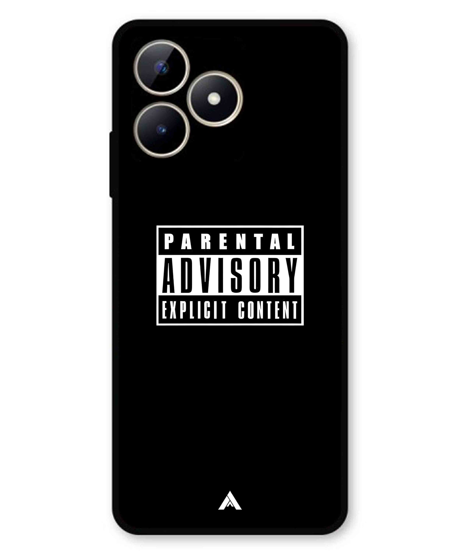 Parental Advisory Metal Back Cover Phone Case for Realme C53