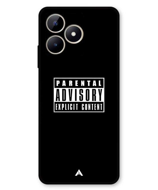 Parental Advisory Metal Back Cover Phone Case for Realme C53