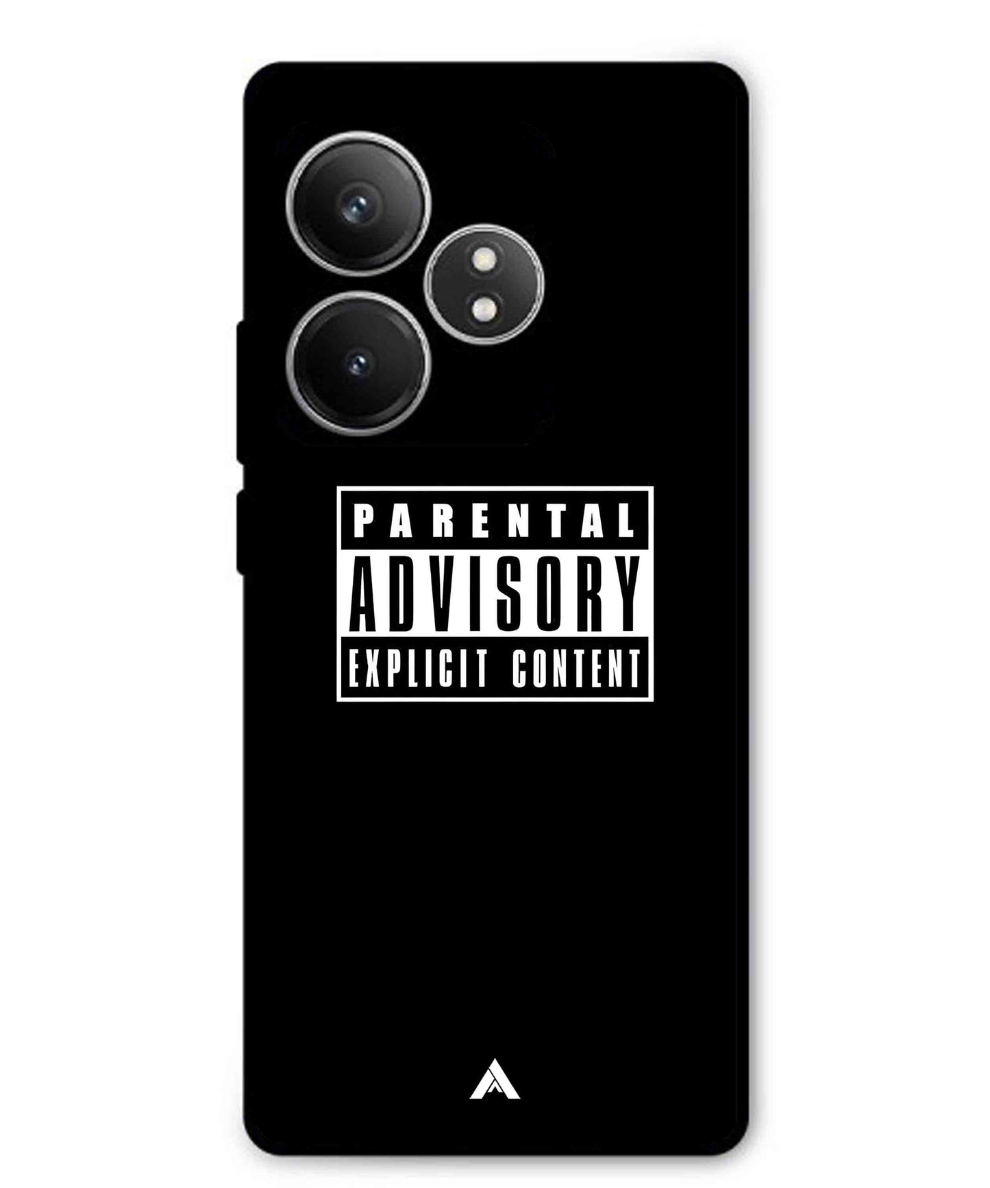 Parental Advisory Metal Back Cover Phone Case for Realme GT 6T