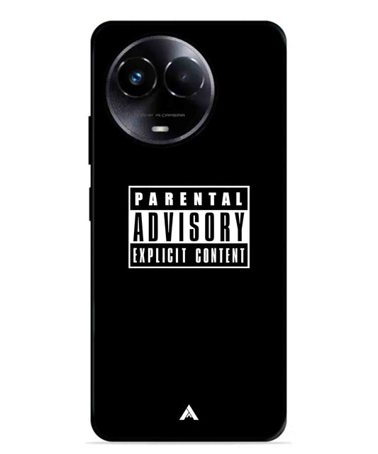 Parental Advisory Metal Back Cover Phone Case for Realme Narzo 60X