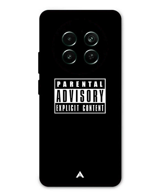 Parental Advisory Metal Back Cover Phone Case for Realme Narzo 70X