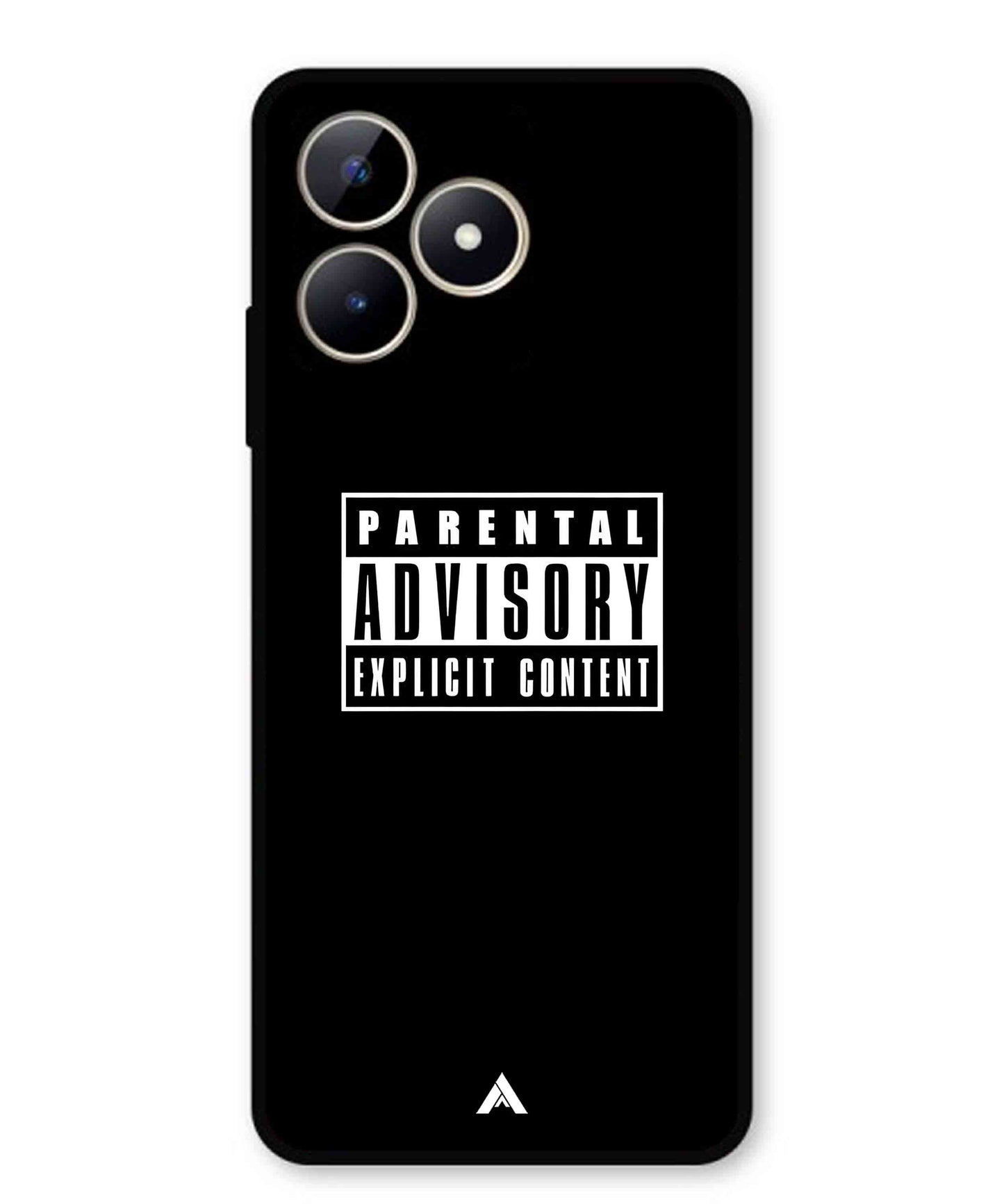 Parental Advisory Metal Back Cover Phone Case for Realme Narzo N53