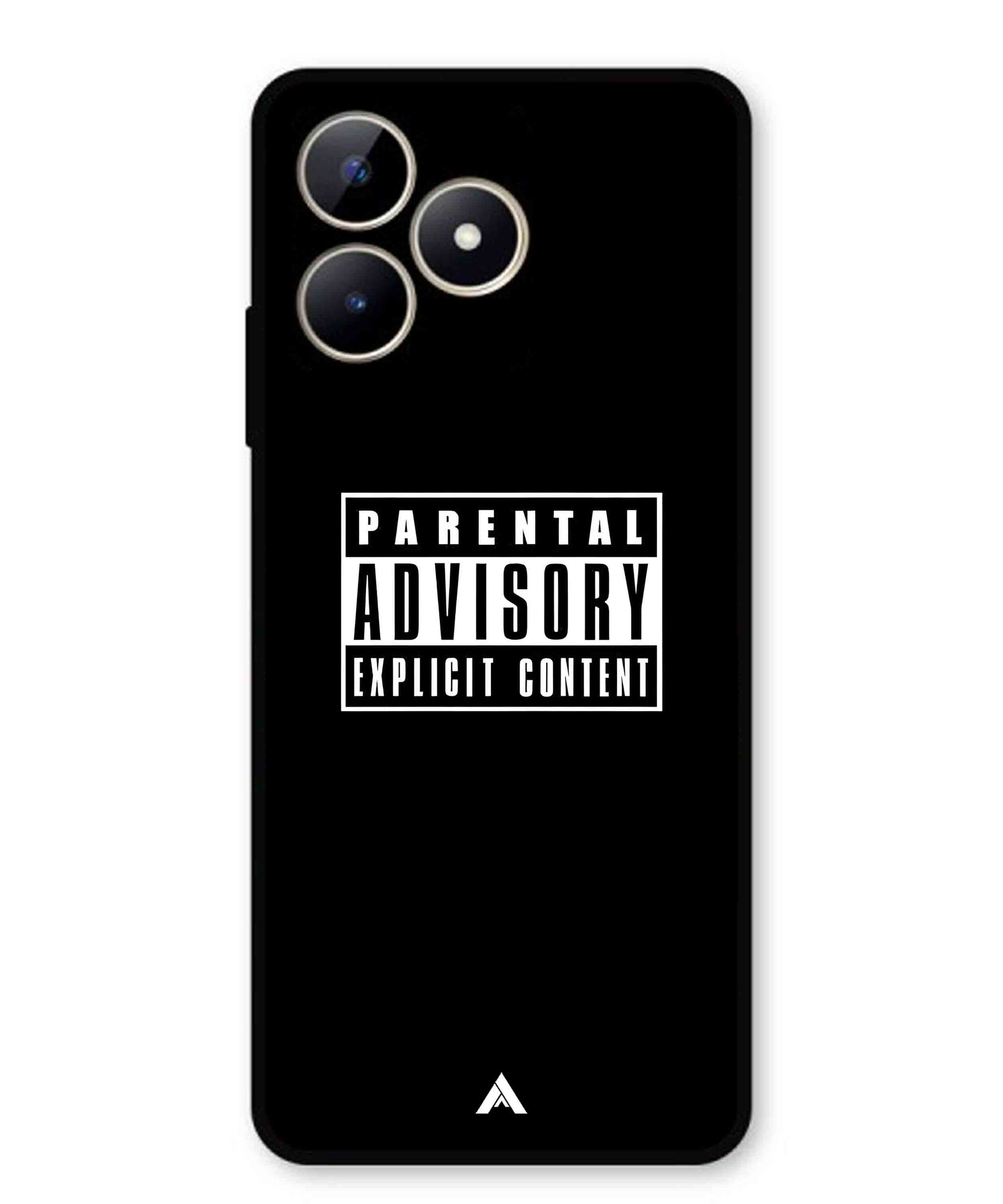Parental Advisory Metal Back Cover Phone Case for Realme Narzo N53