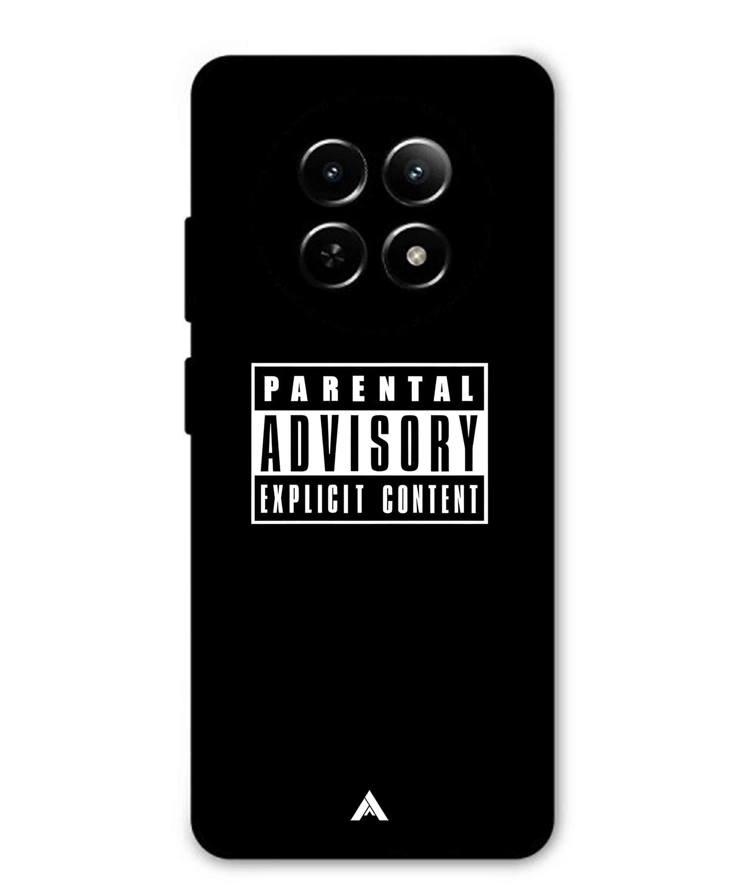 Parental Advisory Metal Back Cover Phone Case for Realme Narzo N65