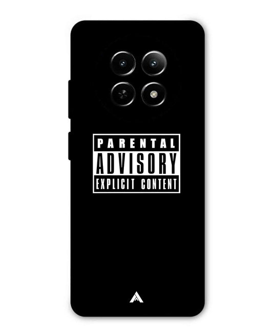 Parental Advisory Metal Back Cover Phone Case for Realme Narzo N65