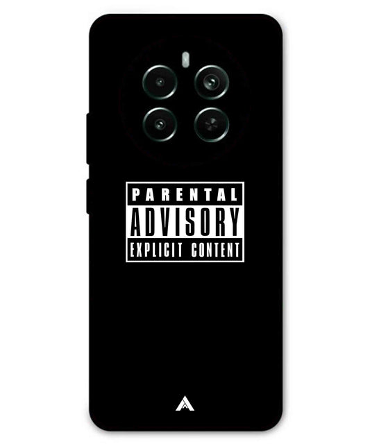 Parental Advisory Metal Back Cover Phone Case for Realme P1