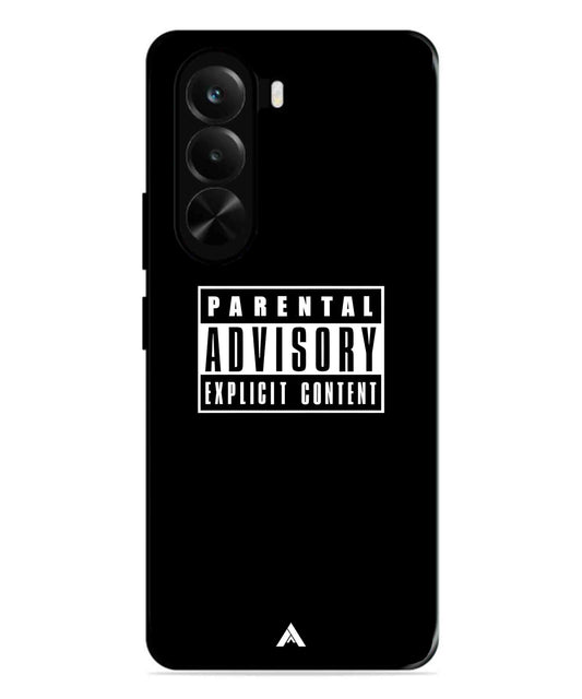 Parental Advisory Metal Back Cover Phone Case for Realme P4X