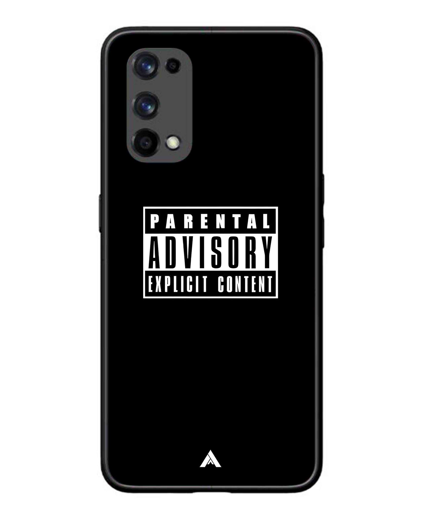 Parental Advisory Metal Back Cover Phone Case for Realme X7 Pro