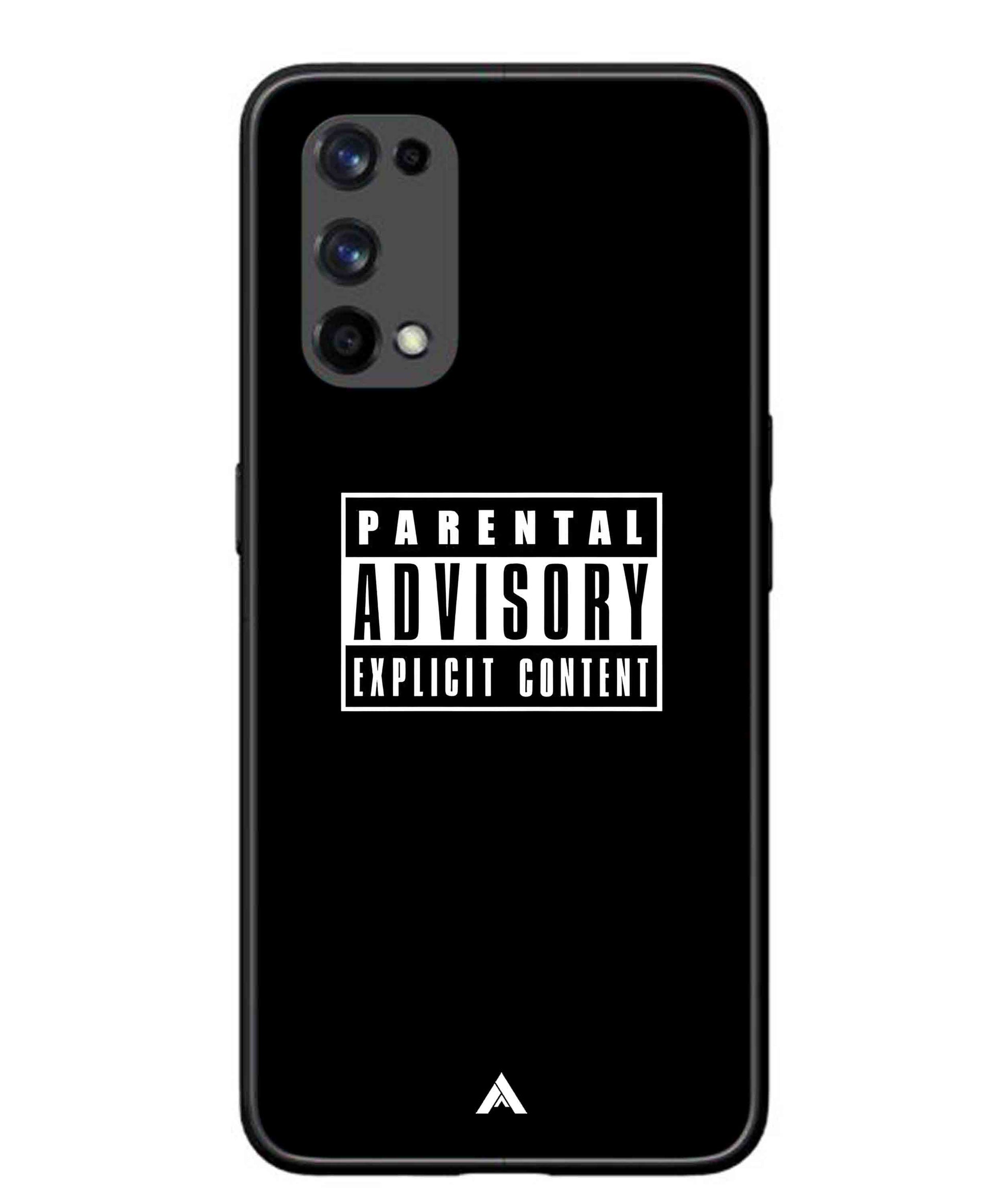 Parental Advisory Metal Back Cover Phone Case for Realme X7 Pro