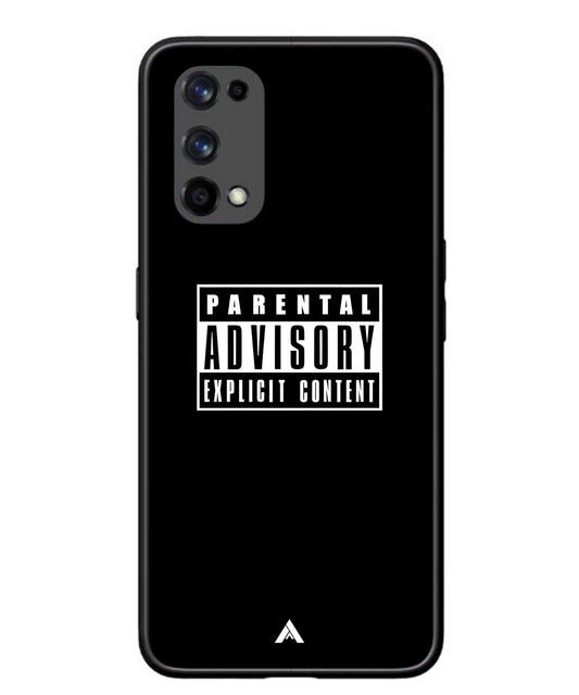 Parental Advisory Metal Back Cover Phone Case for Realme X7 Pro