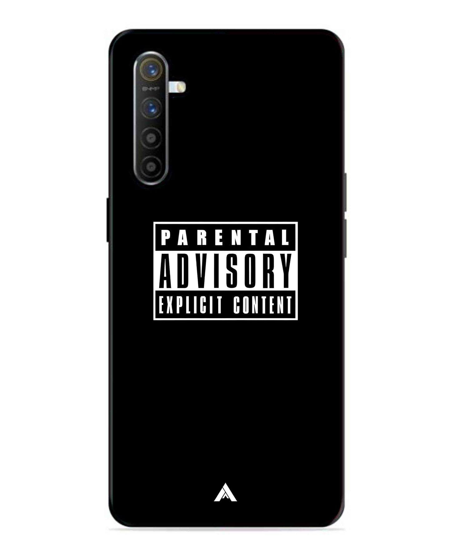 Parental Advisory Metal Back Cover Phone Case for Realme XT