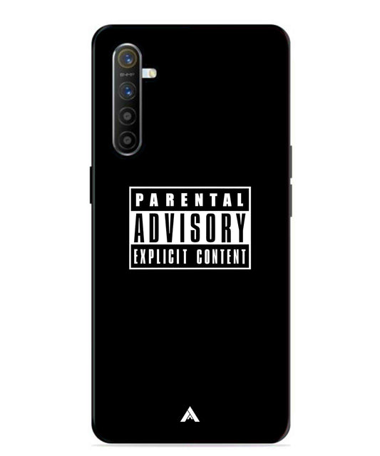 Parental Advisory Metal Back Cover Phone Case for Realme XT