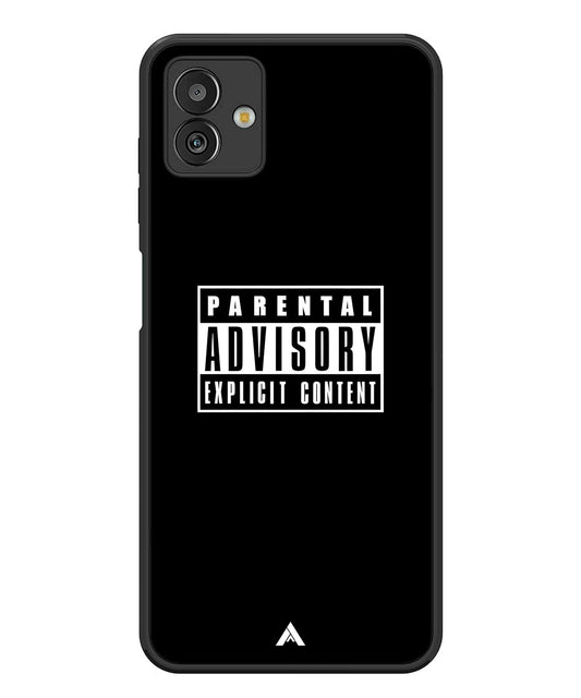 Parental Advisory Metal Back Cover Phone Case for Samsugn Galaxy M13 5G