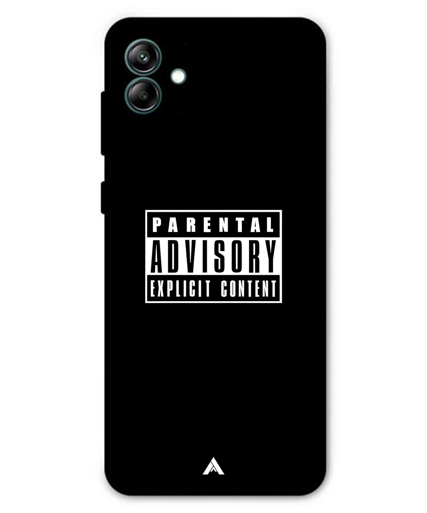 Parental Advisory Metal Back Cover Phone Case for Samsung Galaxy A04