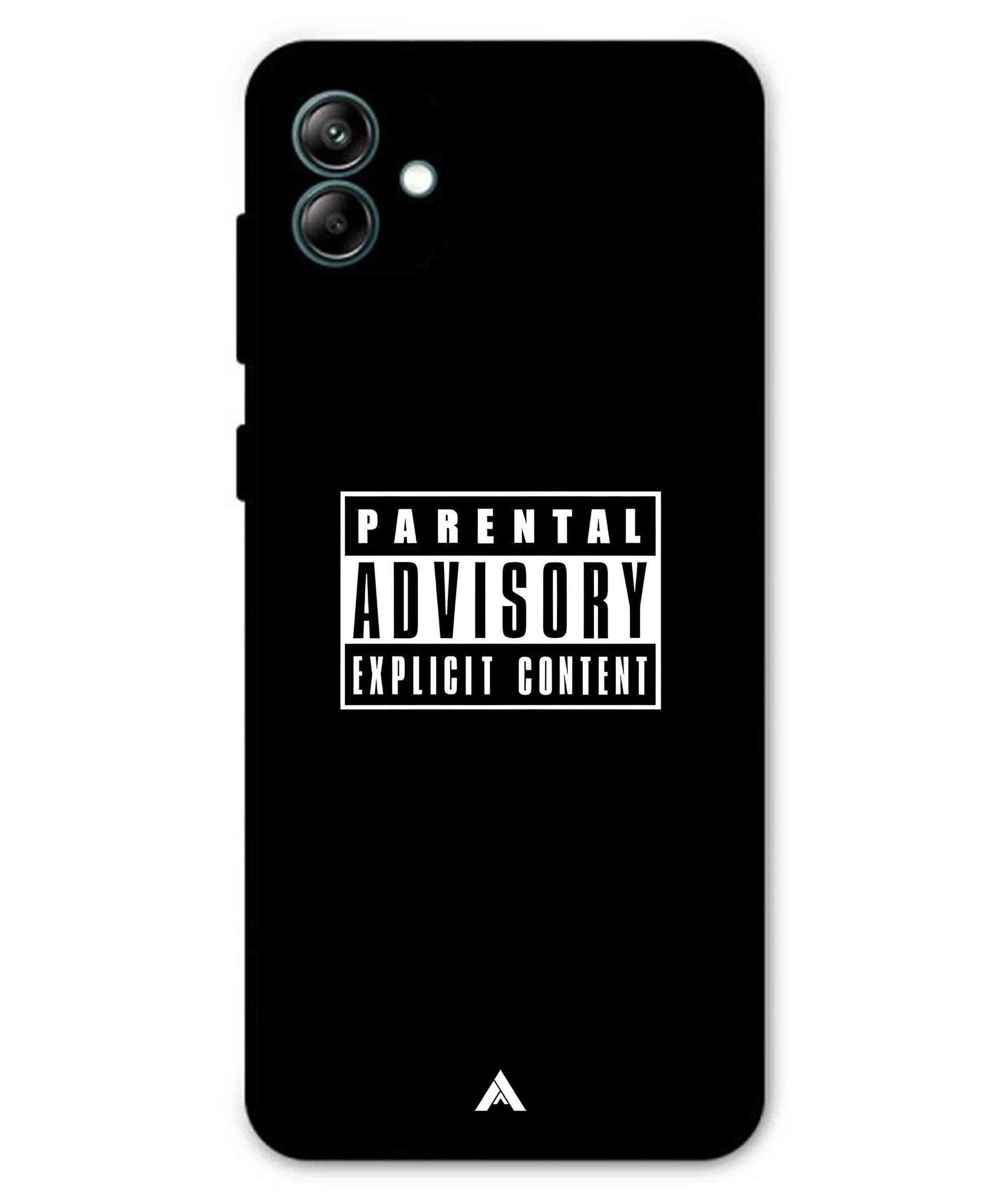 Parental Advisory Metal Back Cover Phone Case for Samsung Galaxy A04