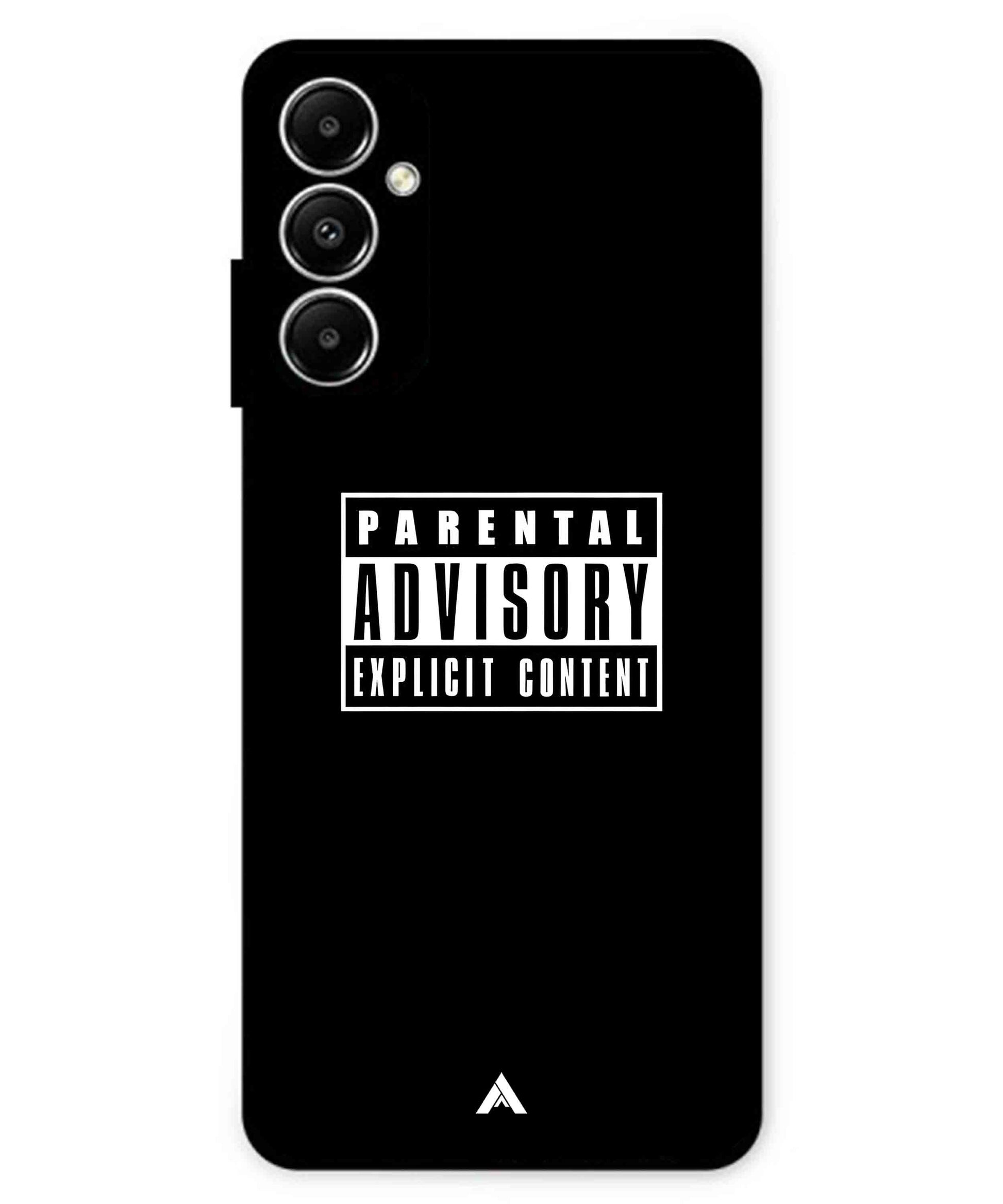 Parental Advisory Metal Back Cover Phone Case for Samsung Galaxy A05s
