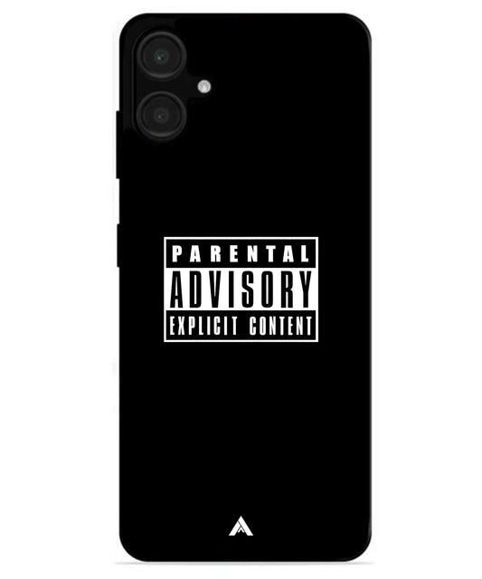 Parental Advisory Metal Back Cover Phone Case for Samsung Galaxy A06