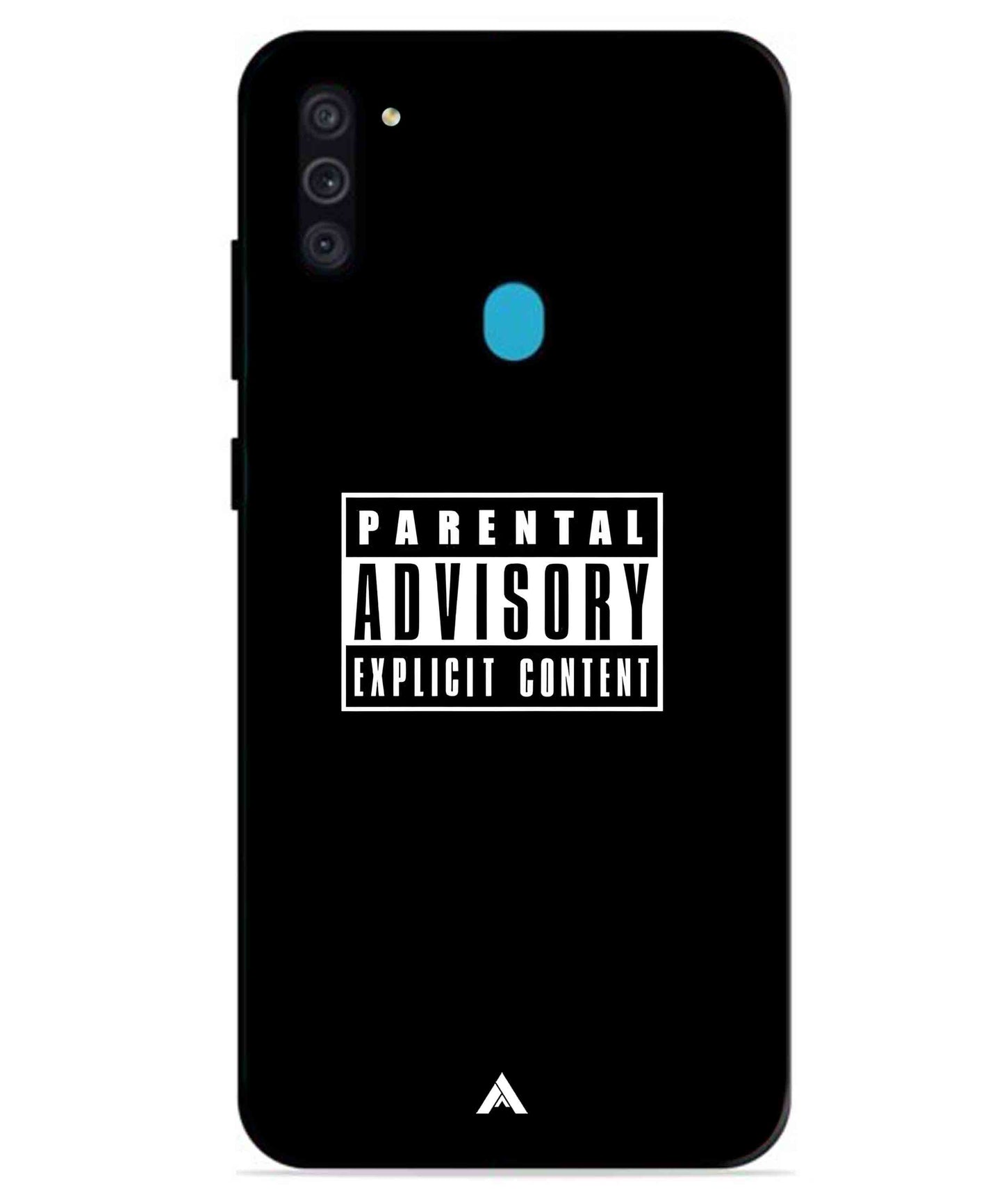 Parental Advisory Metal Back Cover Phone Case for Samsung Galaxy A11