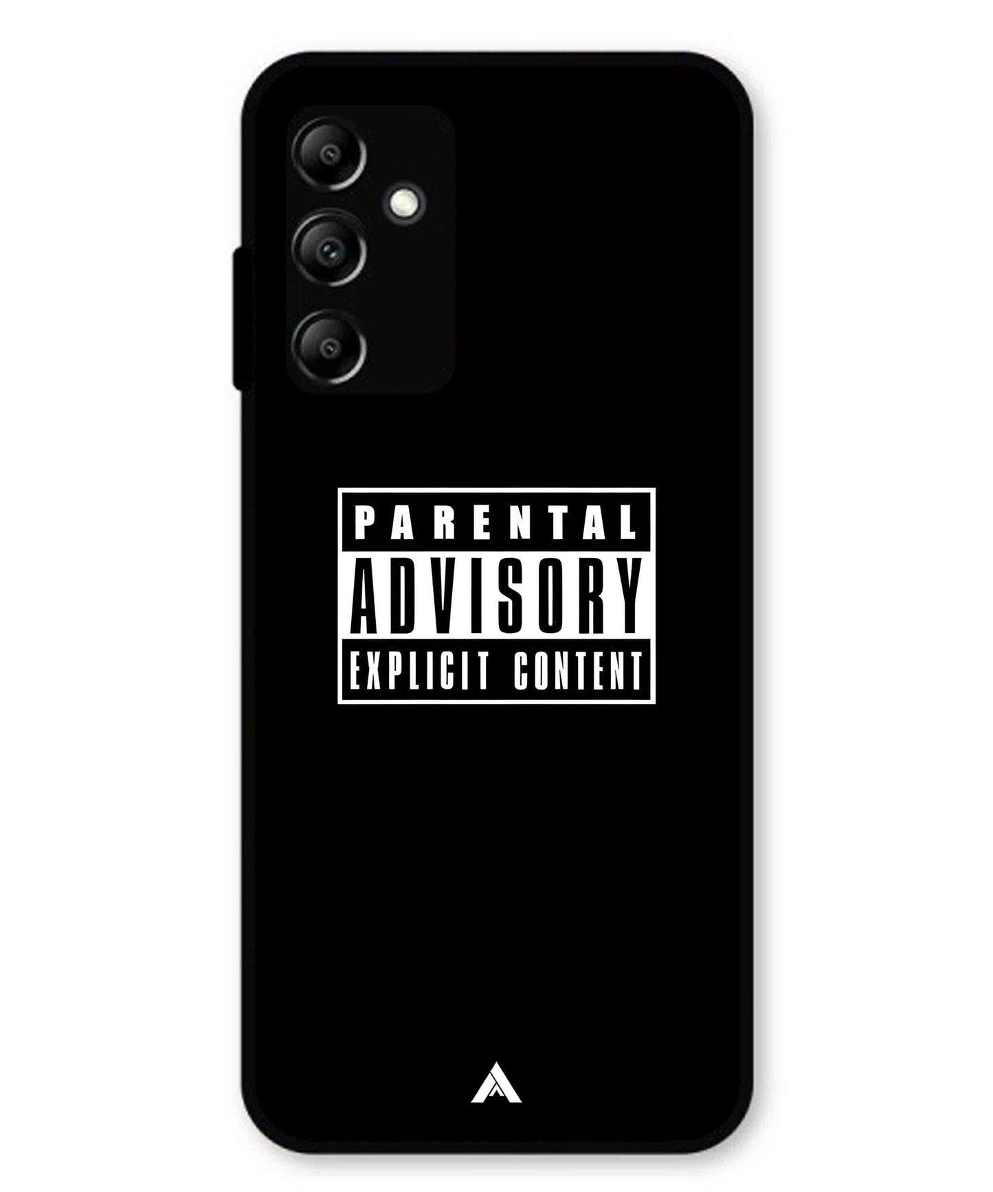 Parental Advisory Metal Back Cover Phone Case for Samsung Galaxy A14 5G