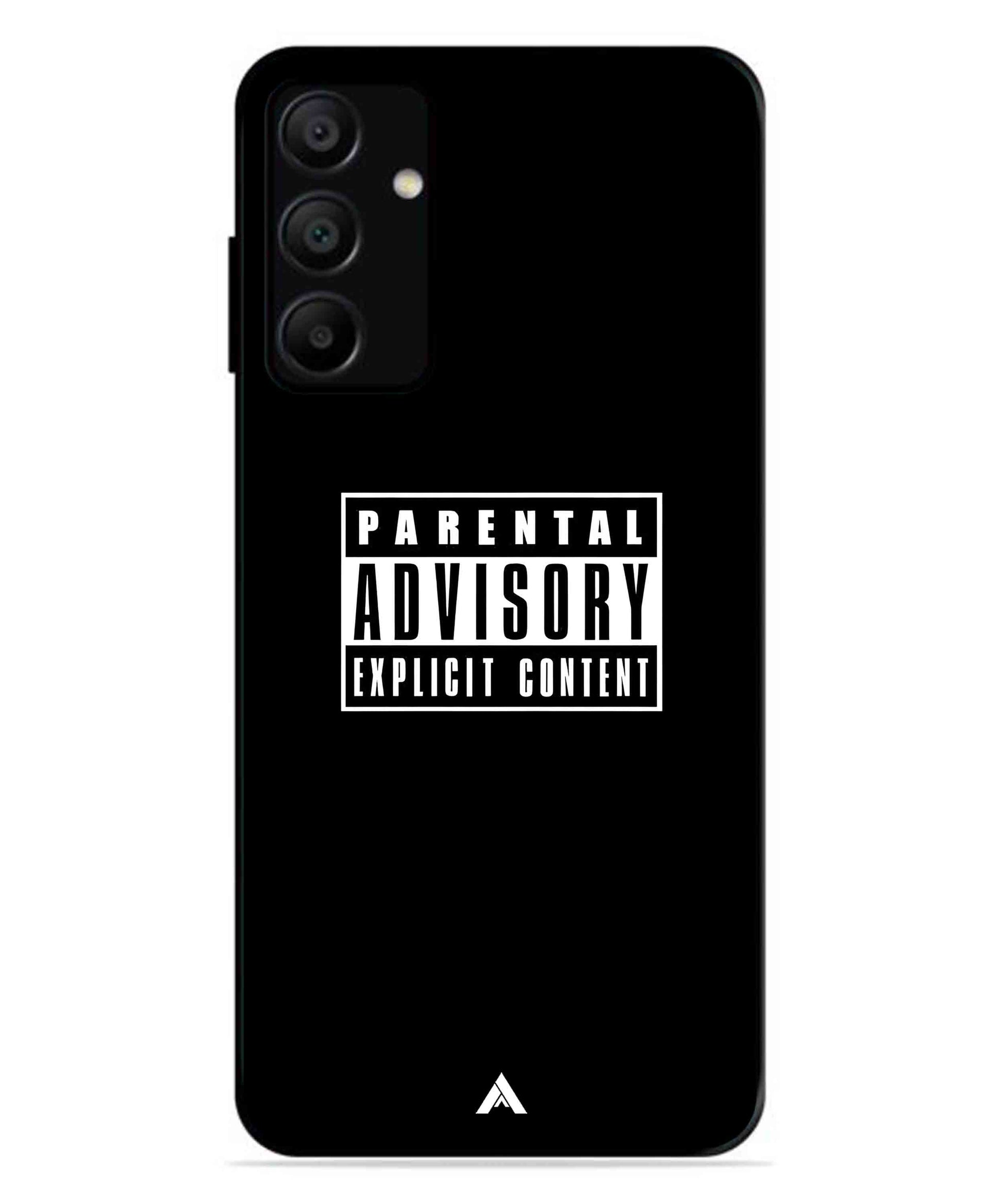 Parental Advisory Metal Back Cover Phone Case for Samsung Galaxy A15 5G