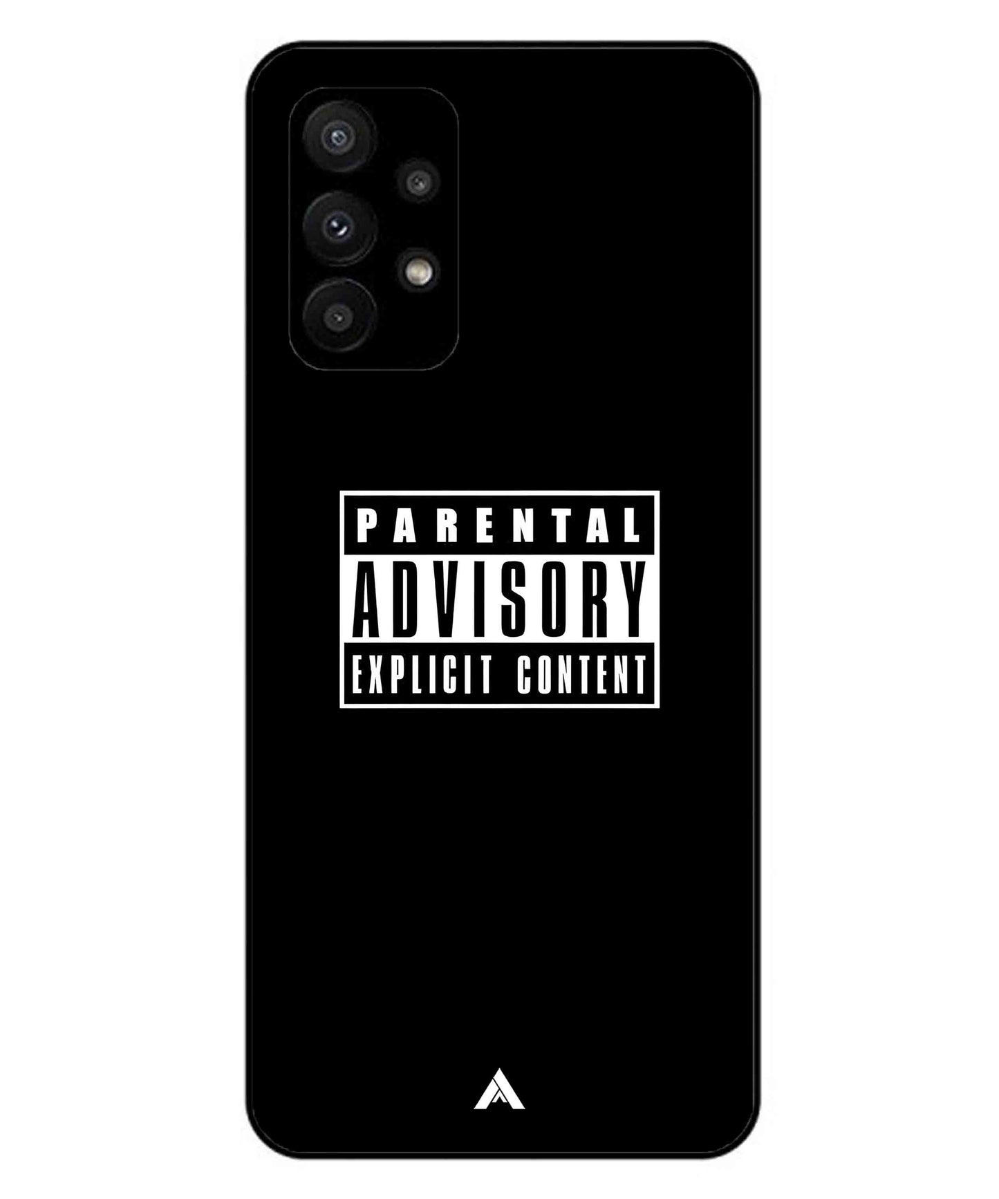 Parental Advisory Metal Back Cover Phone Case for Samsung Galaxy A23 5G