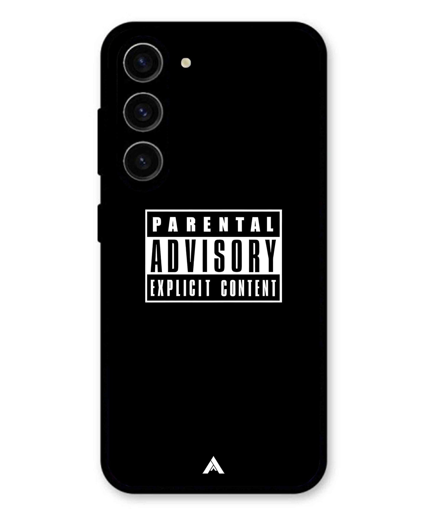 Parental Advisory Metal Back Cover Phone Case for Samsung Galaxy A36