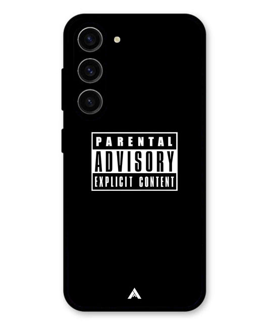 Parental Advisory Metal Back Cover Phone Case for Samsung Galaxy A36