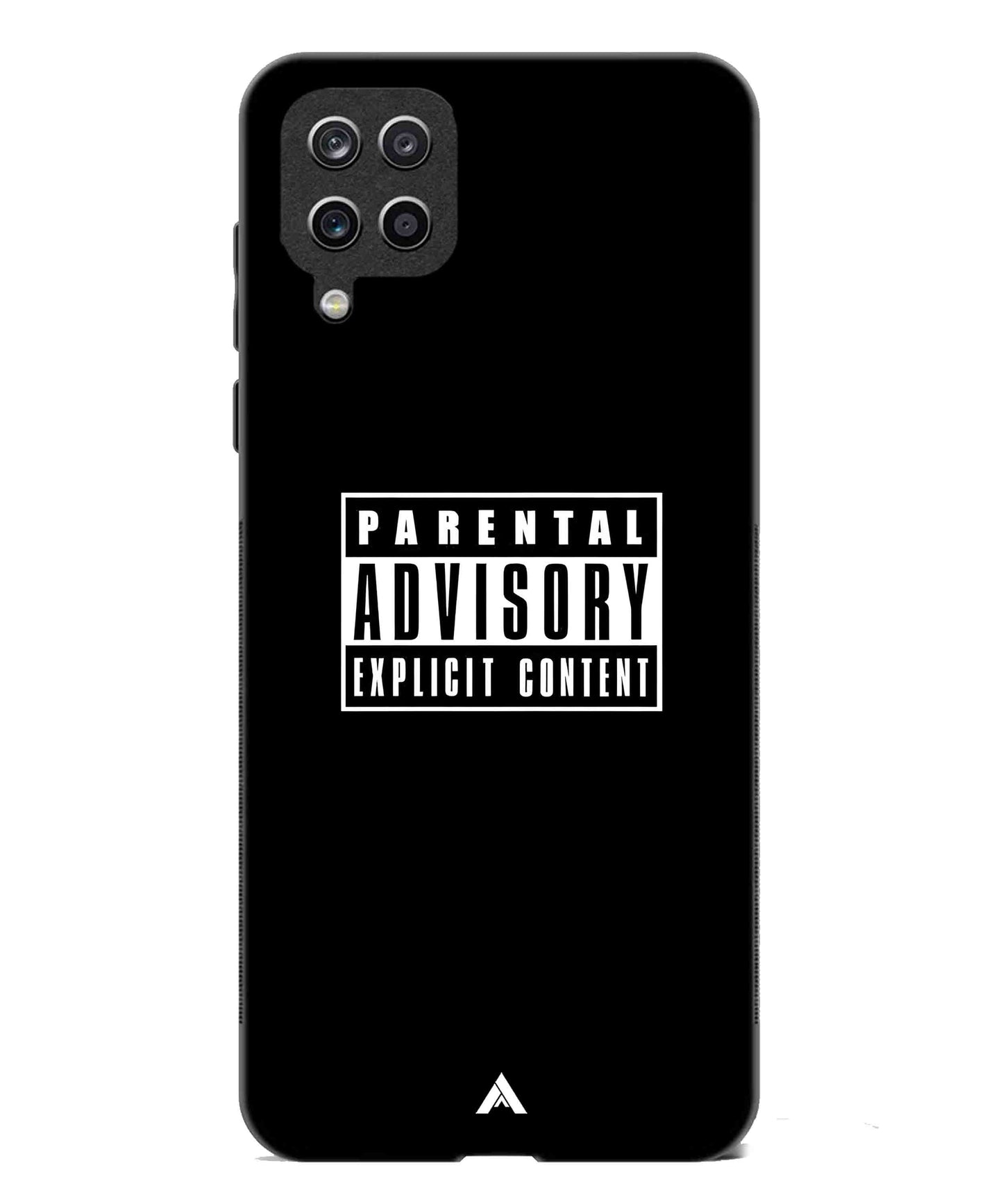 Parental Advisory Metal Back Cover Phone Case for Samsung Galaxy A42