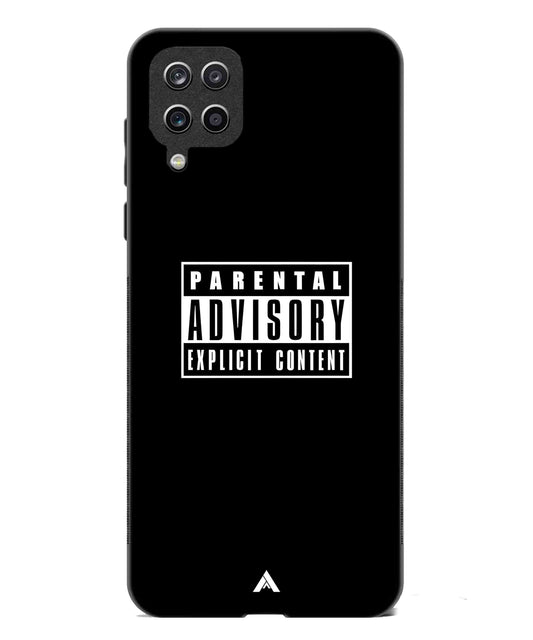 Parental Advisory Metal Back Cover Phone Case for Samsung Galaxy A42