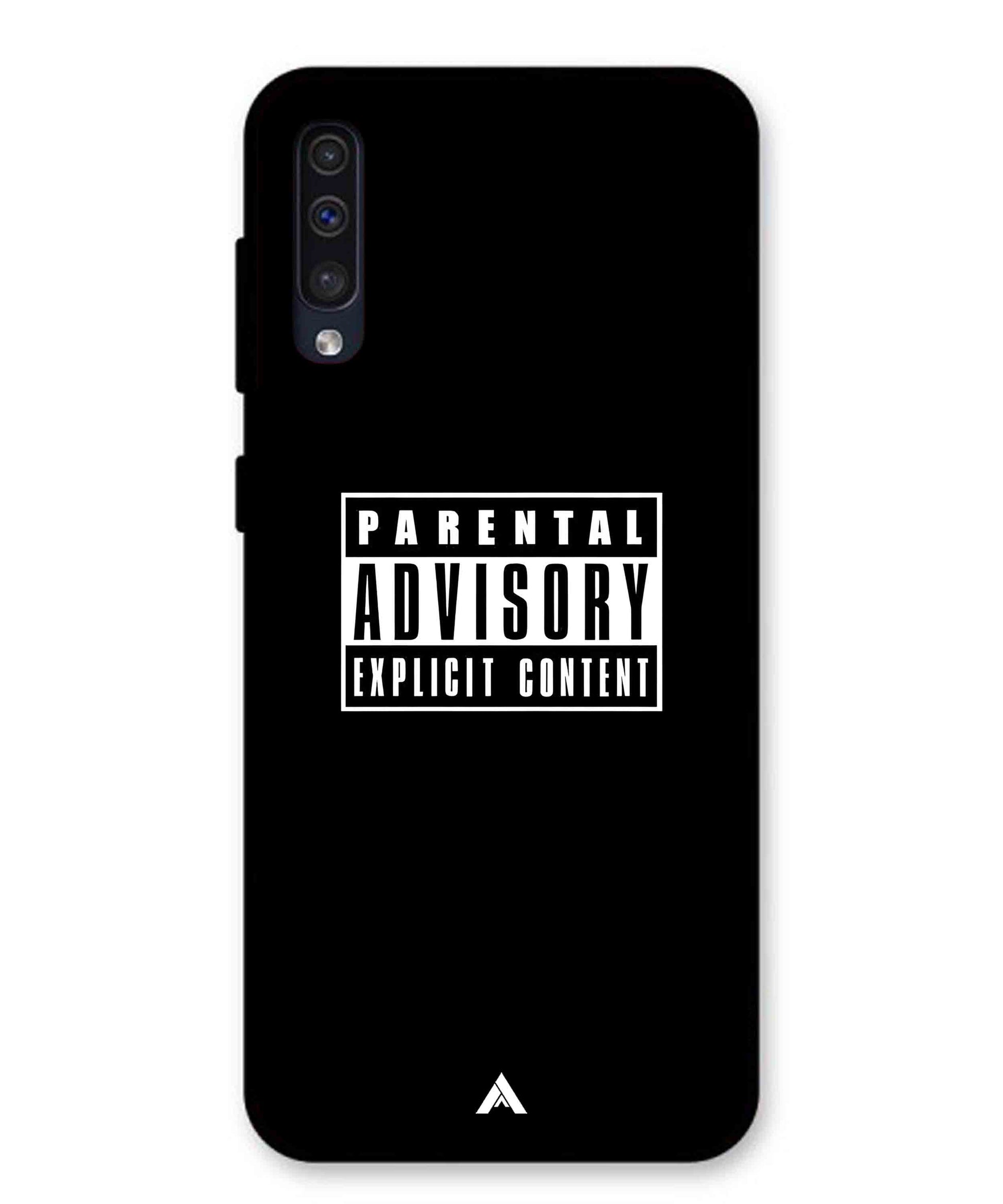 Parental Advisory Metal Back Cover Phone Case for Samsung Galaxy A50