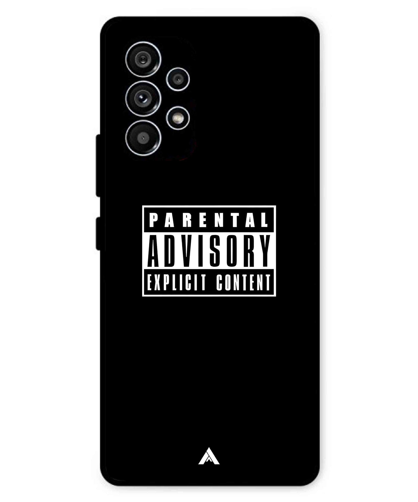 Parental Advisory Metal Back Cover Phone Case for Samsung Galaxy A53